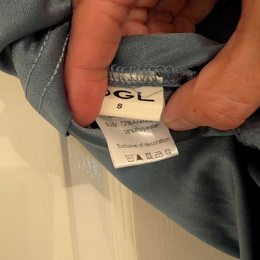 OGL Gray Asymmetrical Draped Sleeveless Tank Top - Picture 3 of 4
